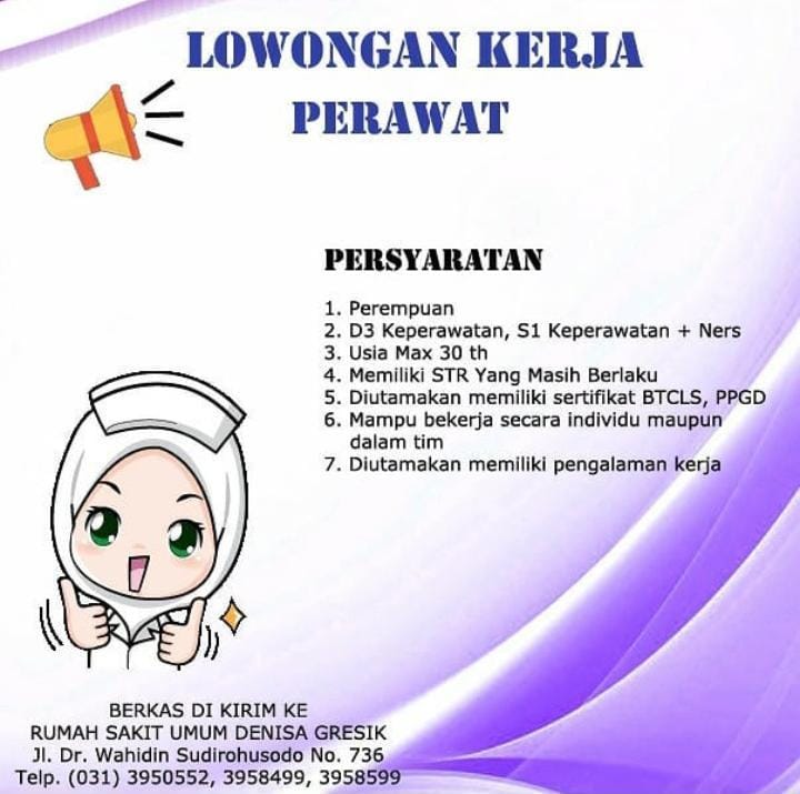Lowongan Kerja RSU Denisa Gresik