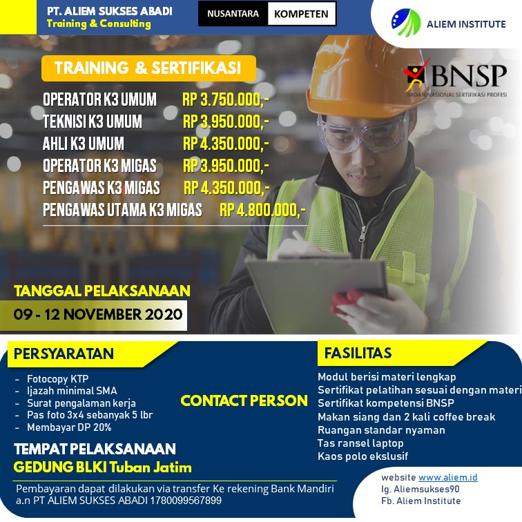 Training & Sertifikasi PT. Aliem Sukses Abadi